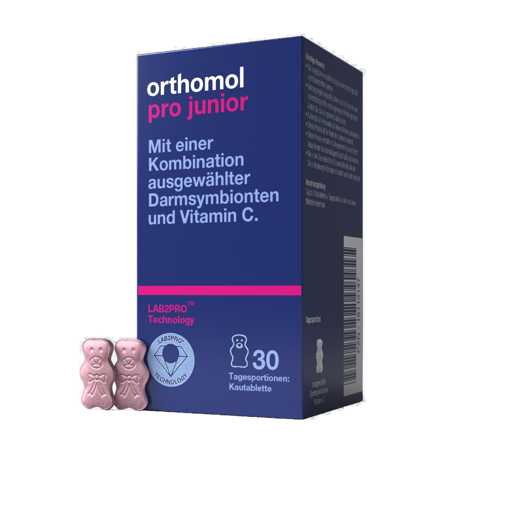 Orthomol Pro Junior (жевательные таблетки в виде мишки со вкусом клубники)