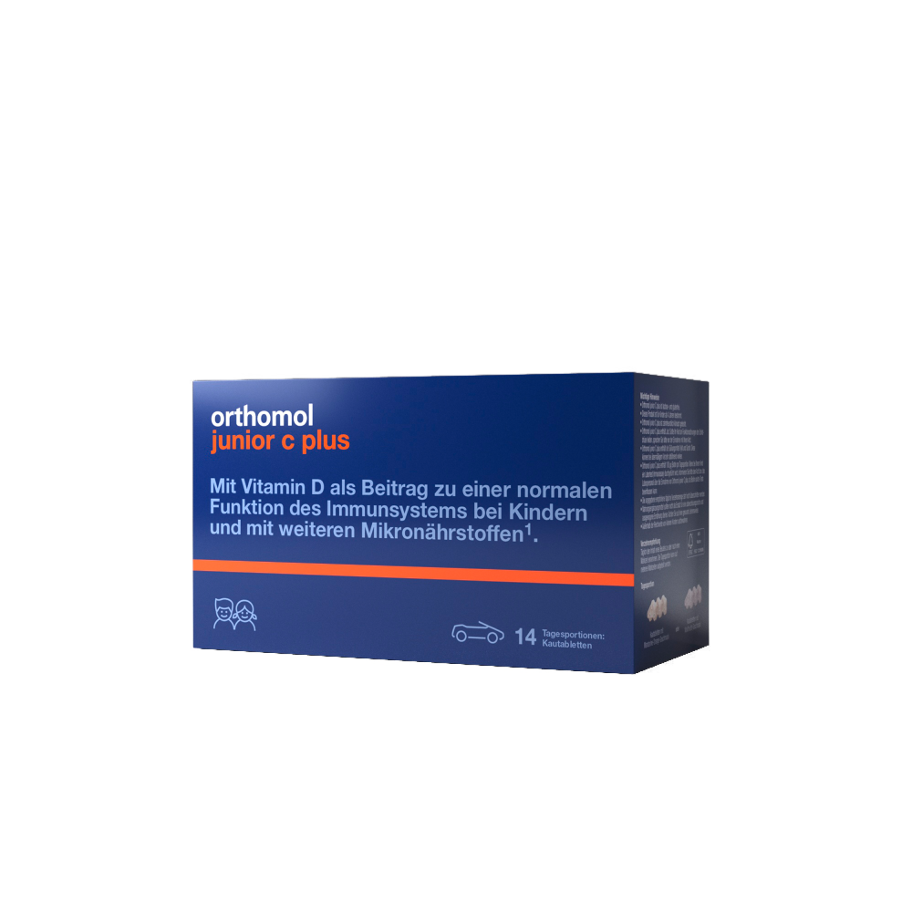 Orthomol Junior C Plus (жевательные машинки со вкусом лесных ягод и апельсина-мандарина)