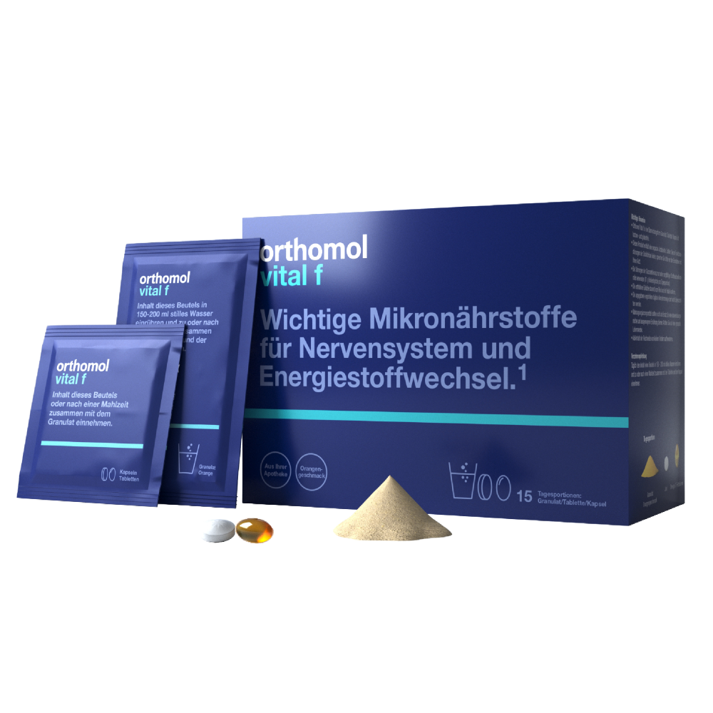 Orthomol Vital F (гранулы со вкусом цитрусов - капсулы - таблетки)